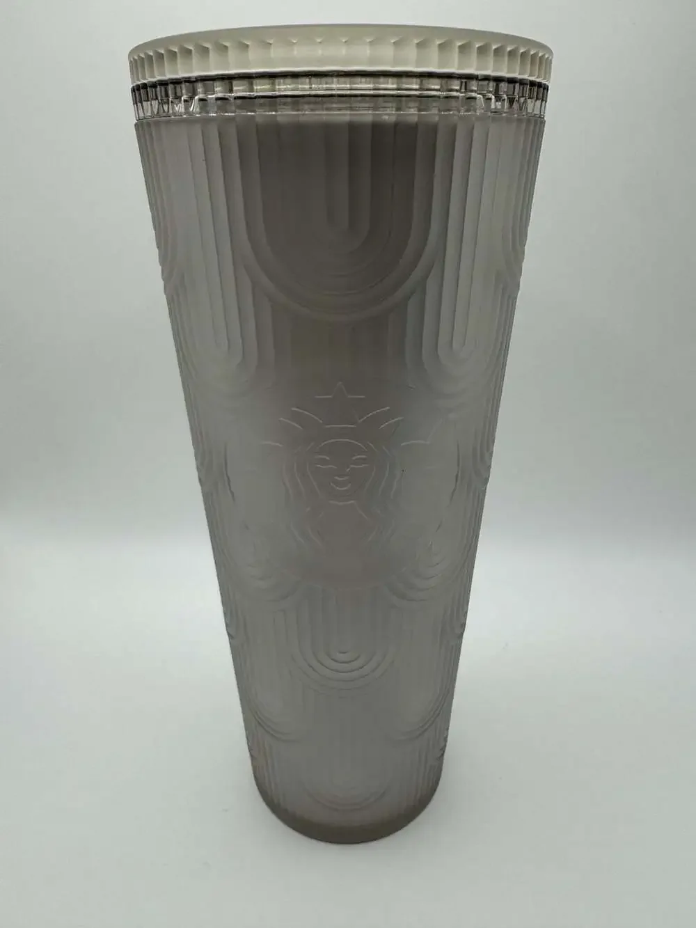 Starbucks Matte Grey Arch Texture 24 oz Cold Cup Tumbler (No Straw)
